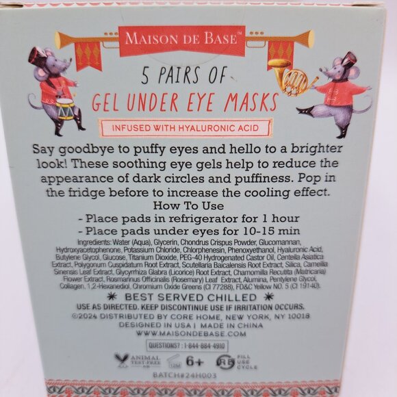 Holiday Under Eye Gel Chilled Masks 10 Pairs In Christmas Stocking Stuffer Gifts - Picture 6 of 6